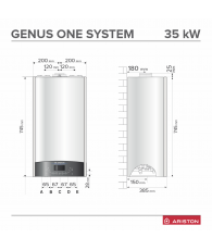Centrala Ariston GENUS ONE + SYSTEM 35 kW, doar incalzire