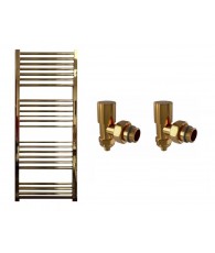 Radiator portprosop HAITI gold 500/ 1200, robineti cu prindere in pex inclusi