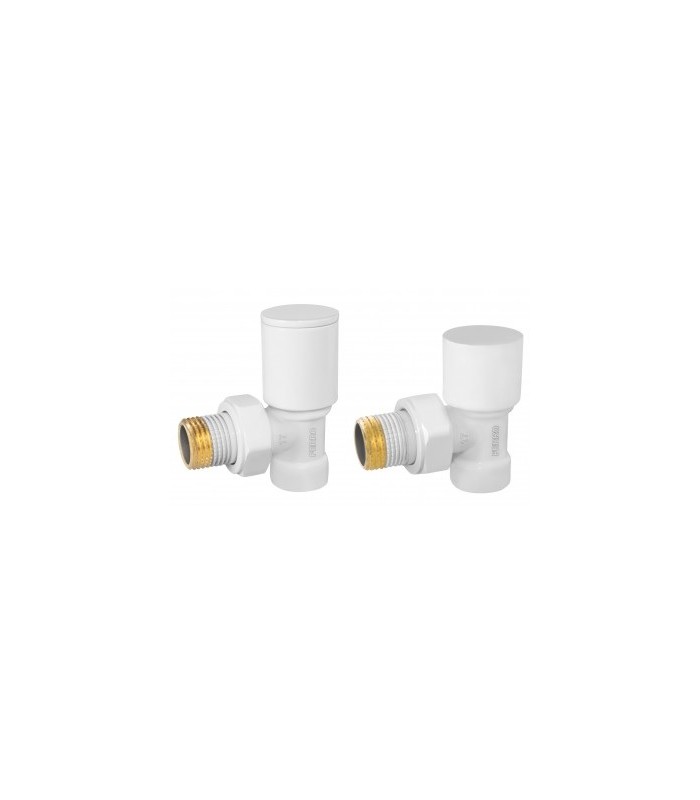 Set robineti decorativi  tur-retur Ferro 1/2, alb