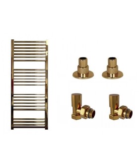 Calorifer Portprosop HAITI GOLD 600/1200, robineti cu prindere in pex si elementi acoperire gold inclusi