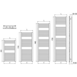 Radiator portprosop Ares alb 430/818