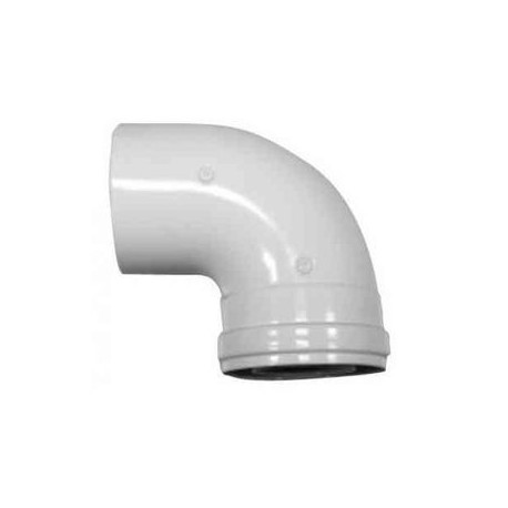 Cot coaxial pentru centrala conventionala la 90grd diametru 60/ 100 mm