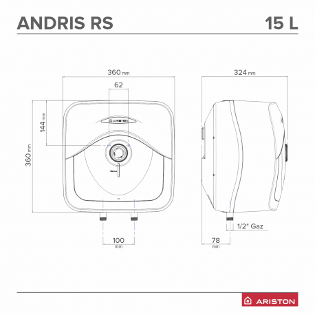 Boiler electric Ariston Andris RS 15 EU