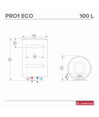 Boiler Electric Ariston PRO1 ECO 100 V 1,8K EU