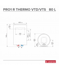 Boiler Termoelectric Ariston PRO1 R 80 VTS 1.8K EU