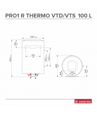 Boiler Termoelectric Ariston PRO1 R 100 VTD 1.8K EU