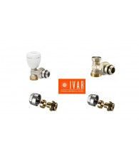 Set robineti IVAR - tur + retur + conectori teava PEX 16/2