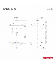 Incalzitor de apa pe gaz ARISTON S/SGA X 80 EE, 80 litri