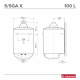 Incalzitor de apa pe gaz ARISTON S/SGA X 100 EE, 100 litri