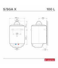 Incalzitor de apa pe gaz ARISTON S/SGA X 100 EE, 100 litri