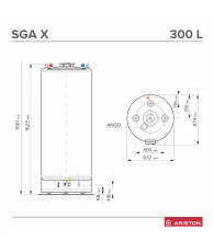 Incalzitor de apa pe gaz ARISTON SGA X 300, 300 litri