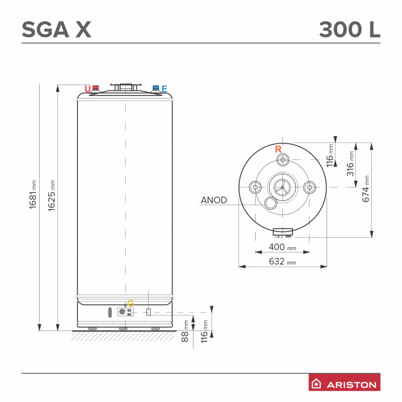 ACUMULADOR ARISTON - SGA X 300