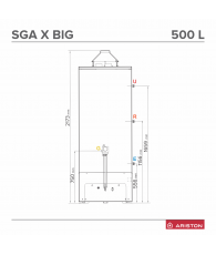 Incalzitor de apa pe gaz ARISTON SGA X BIG 500, 500 litri