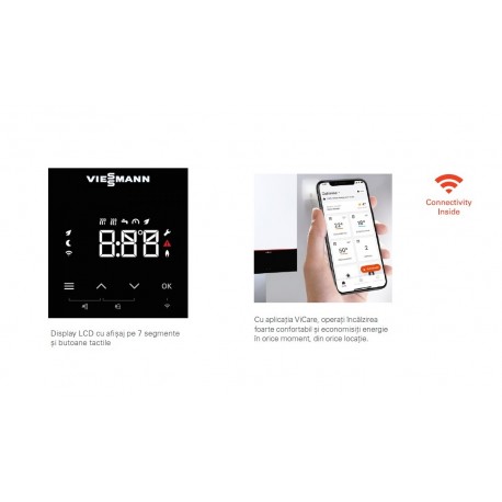 Centrala termica Viessmann Vitodens 100-W (B1KF), 32 kW, combi, condensare, touch screen, interfata WiFi