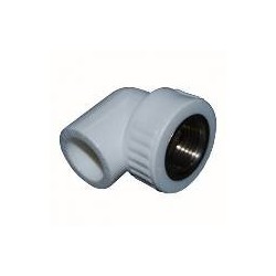 Cot la 90º cu filet metalic interior  Ø 32x1”