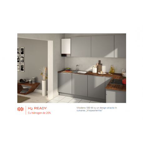 Centrala termica Viessmann Vitodens 100-W (B1HF), 32 kW, doar incalzire, condensare, touch screen, interfata WiFi