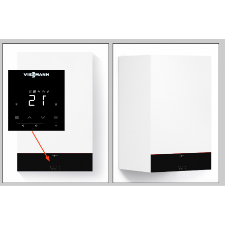 Centrala termica Viessmann Vitodens 111-W (B1LF), 25 kW, boiler incorporat 46 l, condensare, touch screen, interfata WiFi
