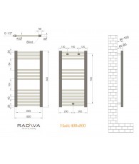 Radiator portprosop HAITI alb 400/ 800