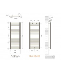 Radiator portprosop HAITI alb 400/ 1000