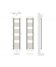 Radiator portprosop HAITI alb 400/ 1800