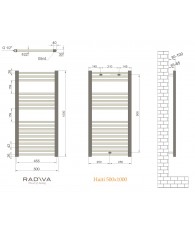 Radiator portprosop HAITI alb 500/ 1000