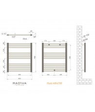 Radiator portprosop HAITI alb 600/ 700