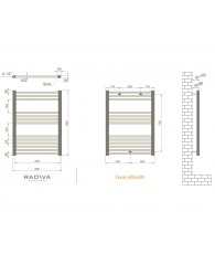 Radiator portprosop HAITI alb 600/ 800